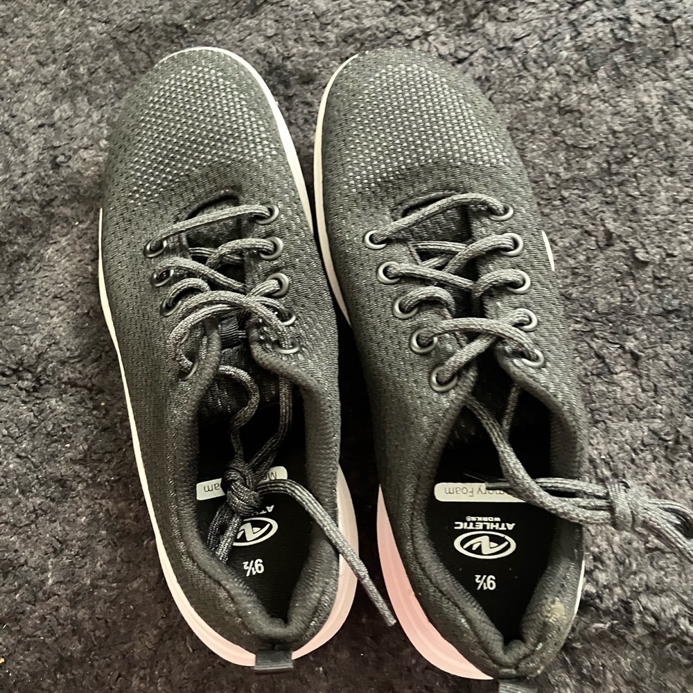 Black running shoes